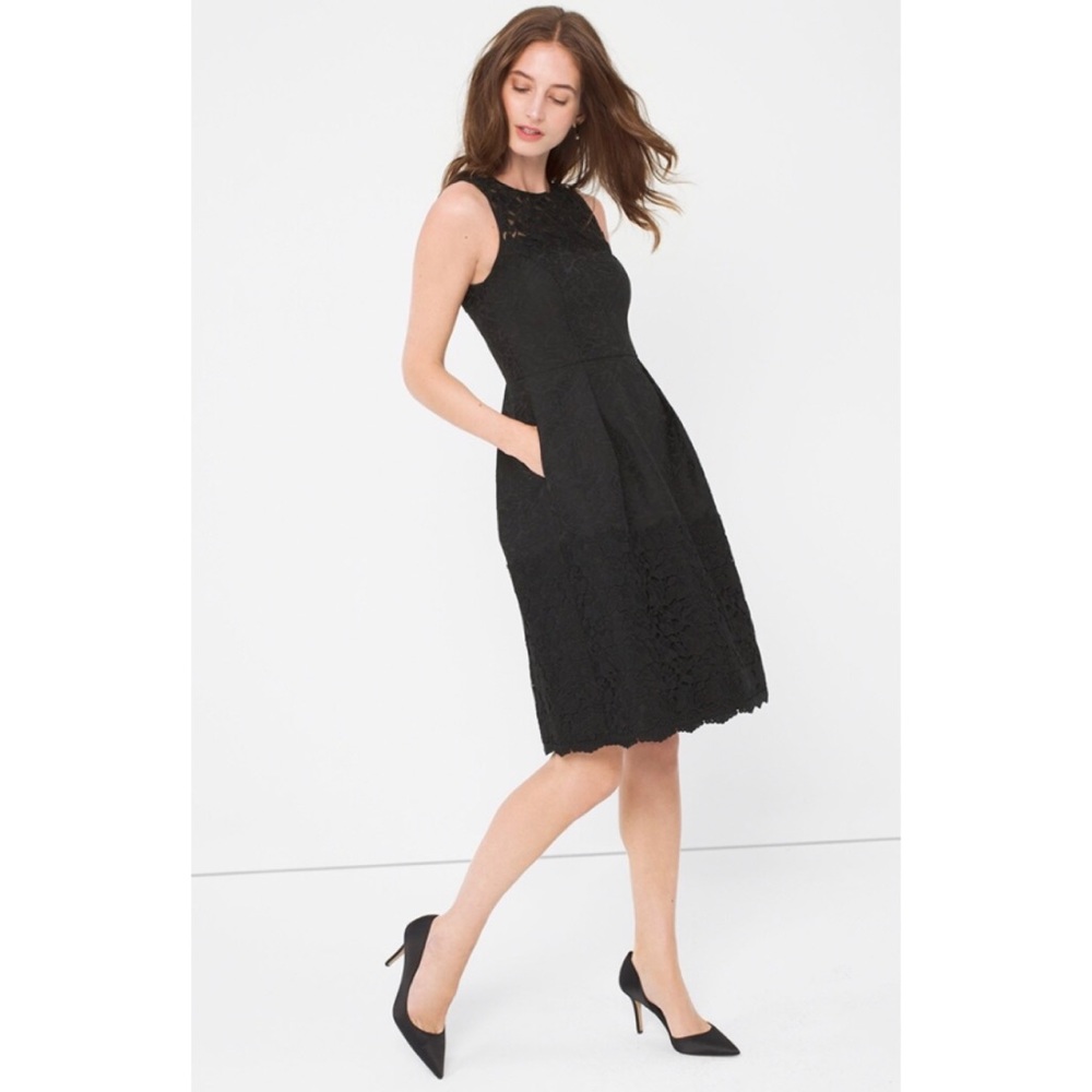 White House Black Market Black Lace Dress
